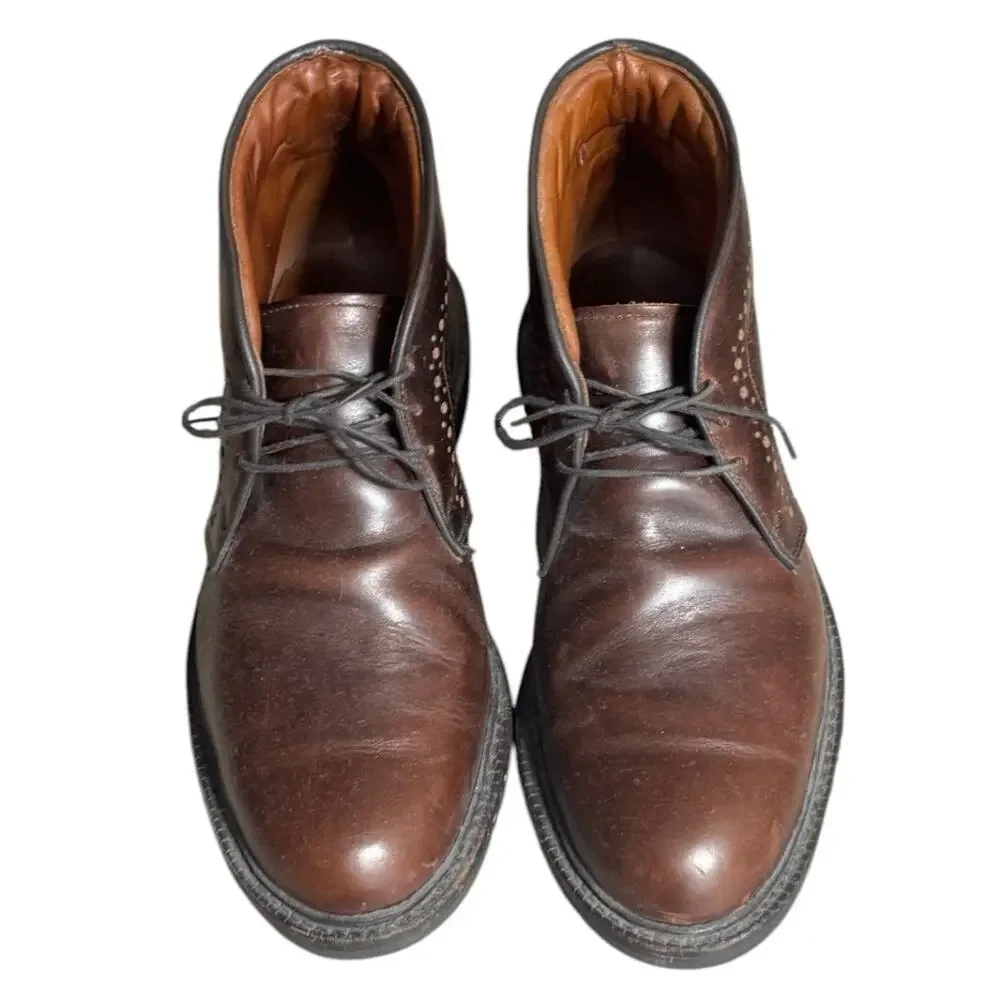 Allen Edmonds Bellevue Chukka Ankle Boots Men's 10 Brown Leather Brogue Outdoor